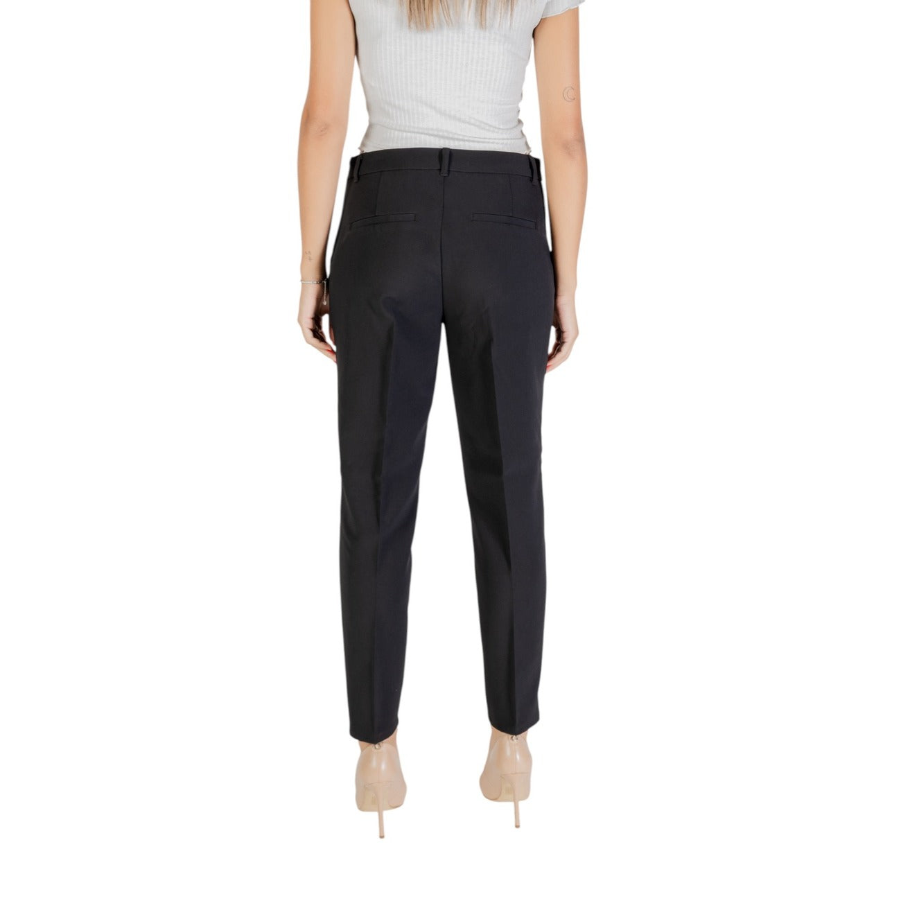 Only Pantaloni Donna Nero 92% Poliestere 8% Elastan 15355227