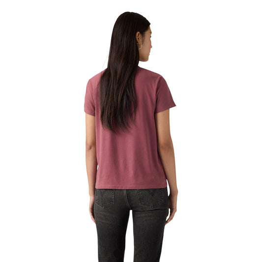 Levi's® Perfect Tee Crushed Berry; 100% cotone, taschino frontale, scollo tondo. Traspirante, resistente e dal colore iconico. Vista posteriore 