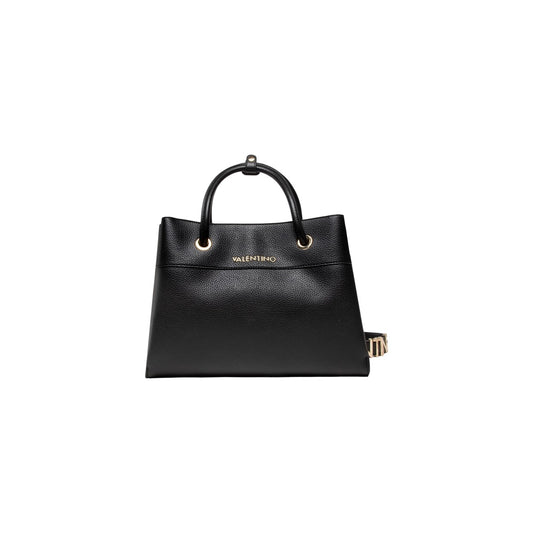 Borsa Valentino Bags Alexia; Effetto pelle martellata. Doppi manici rigidi, tracolla removibile, logo dorato. Ampio scomparto con zip e tasche interne. Design elegante e resistente per uso quotidiano. Vista frontale 
