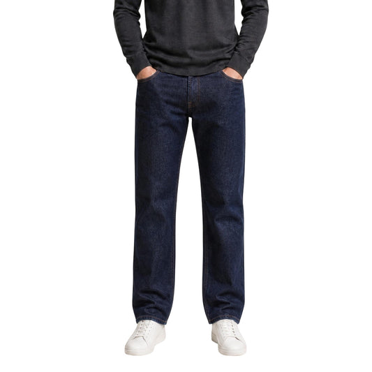 Jeans Replay uomo blu modello M1075 .000.126 20E. Pantaloni in denim di cotone 12 oz blu lavaggio woolly blue, vestibilità regolare dritta e comoda a 5 tasche con zip, jeans casual maschili per tutte le stagioni.