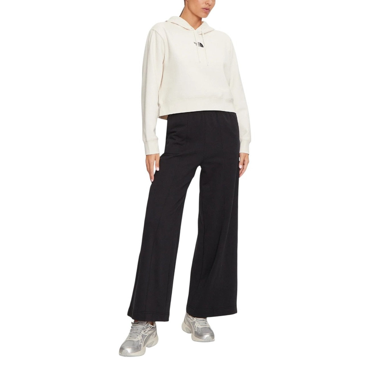 The North Face Felpa Cappuccio Donna Bianca NF0A89EXQLI - Cotone 68%