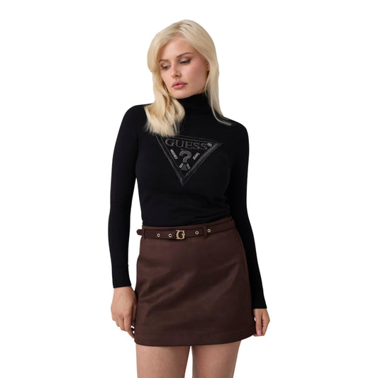 Guess Maglione a collo alto con logo Donna LS TN HALLIE TRIANGL