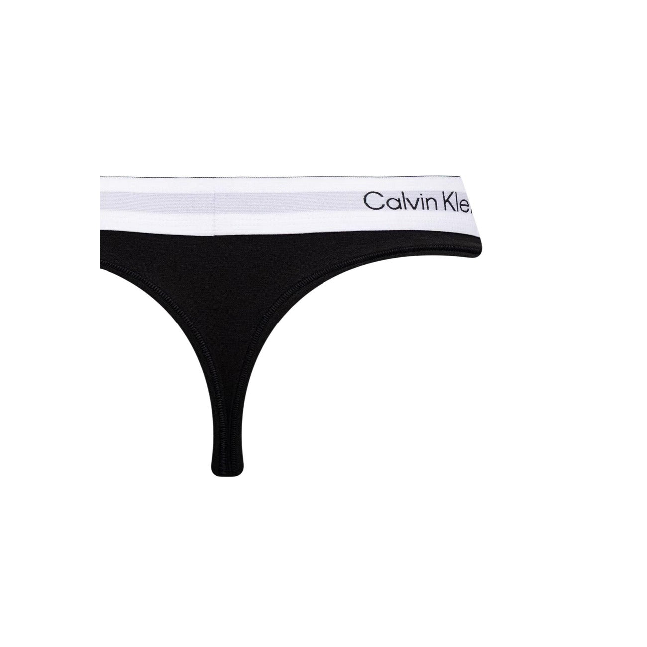 Perizoma Donna Calvin Klein Icon 2-Pack; Confezione doppia in cotone, modal ed elastan traspirante. Modello a vita media con elastico logato piatto senza cuciture, intimo invisibile quotidiano. Nero posteriore 