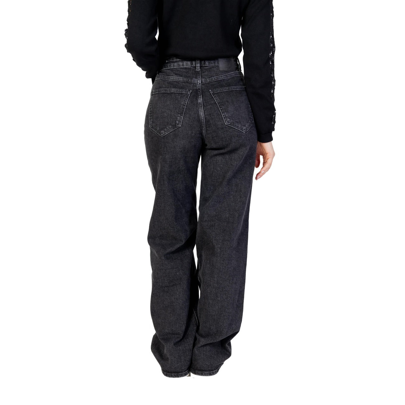 Only Jeans Donna Neri con Zip Bottone Tasche Anteriori Posteriori in Cotone 99% Elastan 1% Autunno/Inverno 15235241