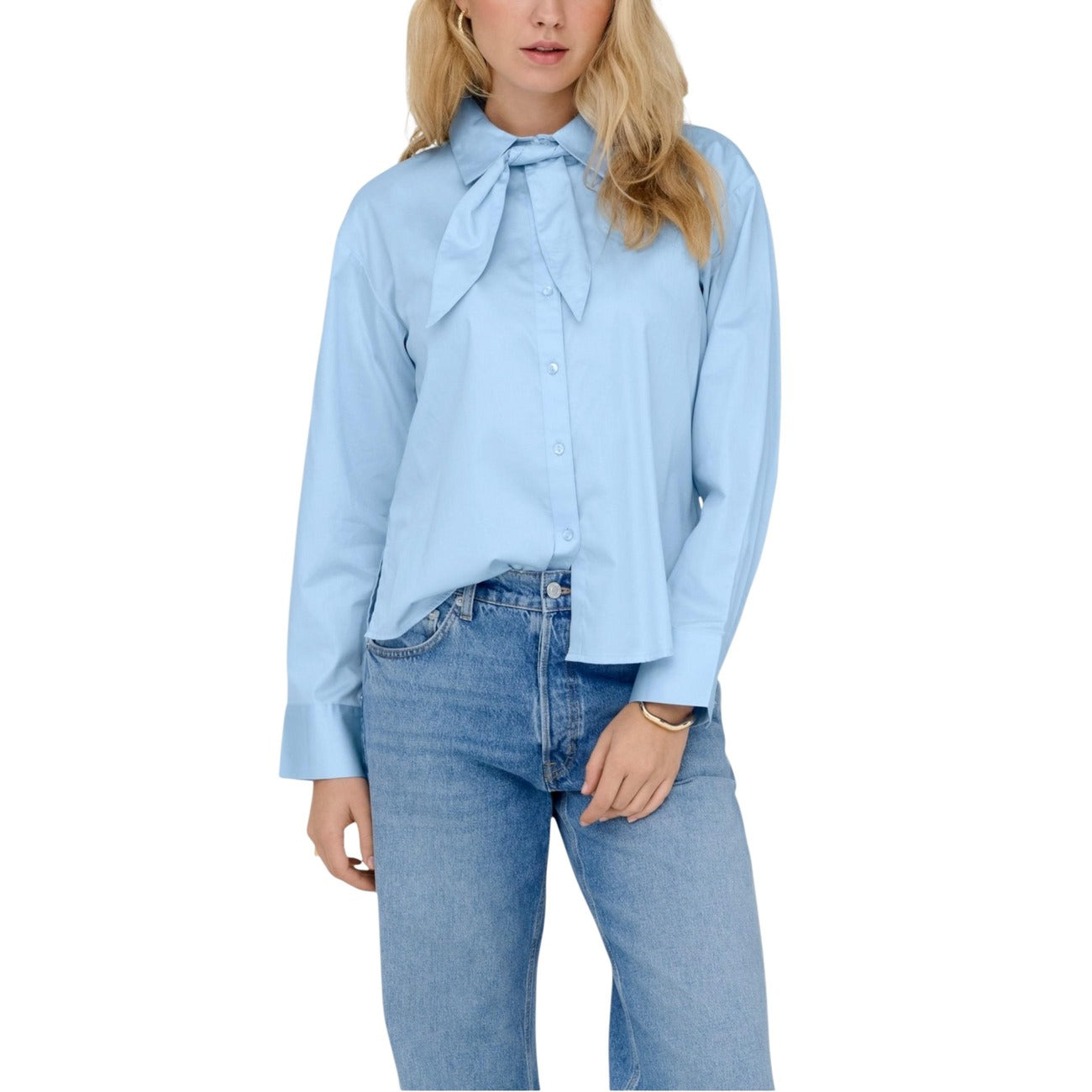 Jacqueline De Yong Camicia JDYWILLOW LOOSE L/S BOW SHIRT WVN Donna Maniche Lunghe 15363065