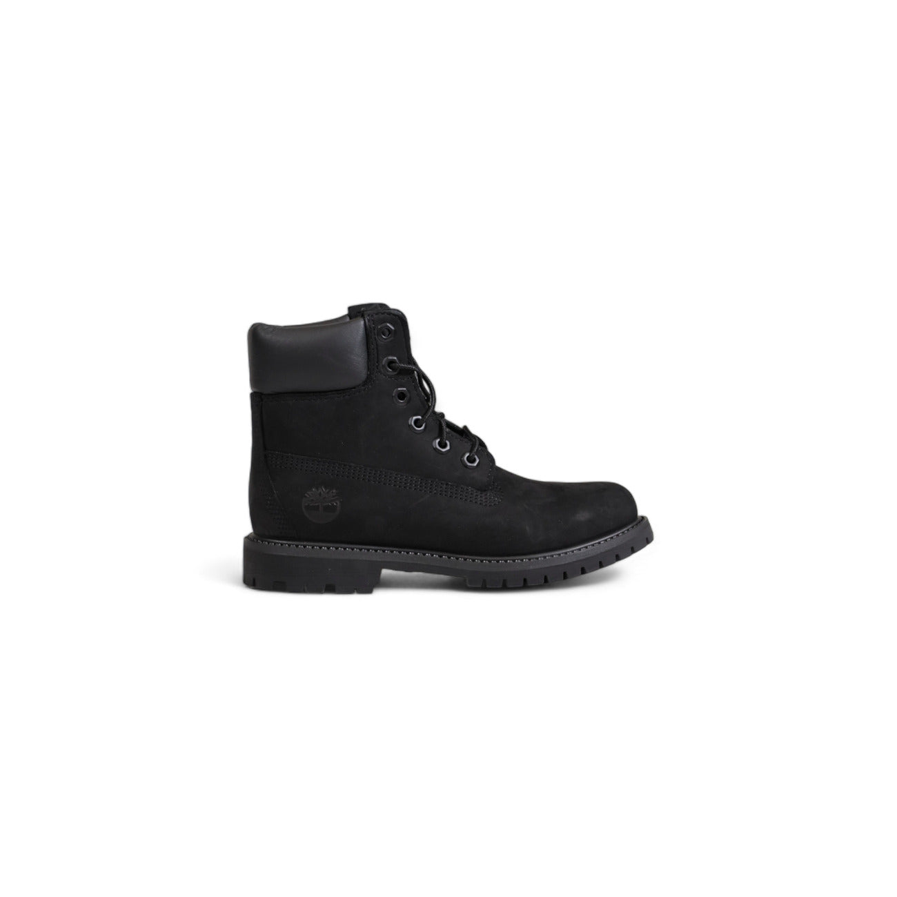 Timberland Stivali Donna Neri con Lacci Suola in Gomma Rivestimento in Pelle Stivaletti in Pelle 80% Tessuto 10% Altre Fibre 10% Autunno/Inverno TB08658A001