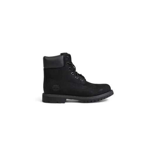 Timberland Stivali Donna Neri con Lacci Suola in Gomma Rivestimento in Pelle Stivaletti in Pelle 80% Tessuto 10% Altre Fibre 10% Autunno/Inverno TB08658A001