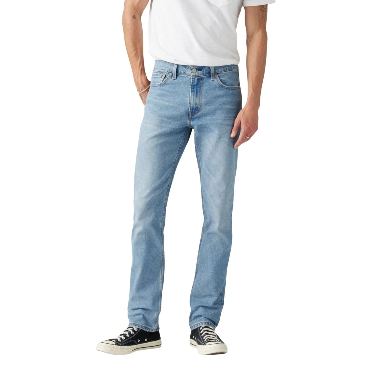 Levis® Jeans Uomo Azzurri in Cotone 79% Poliestere 20% Elastan 1% con Zip e Bottone Tasche Anteriori e Posteriori 04511-4781