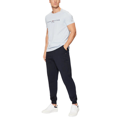 Tommy Hilfiger Pantaloni Sportivi Uomo Blu con Lacci - Pantalone Cotone Tasche Anteriori