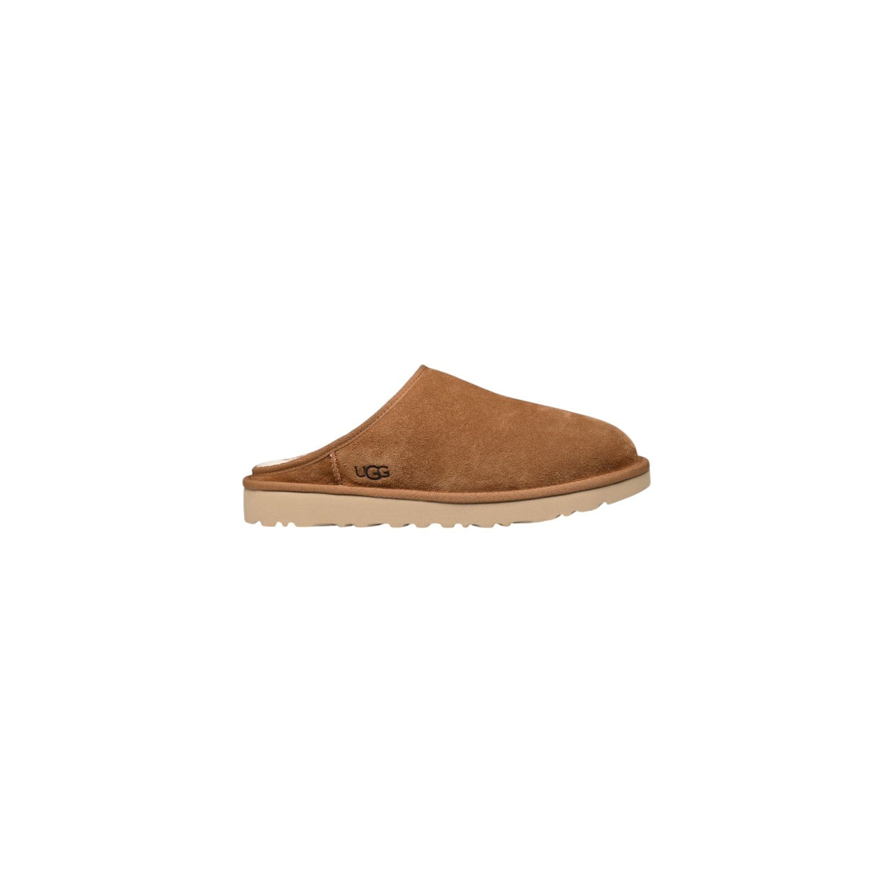 Ugg Ciabatte Uomo Beige Suola Gomma Rivestimento Pelle 100% Primavera Estate 1129290