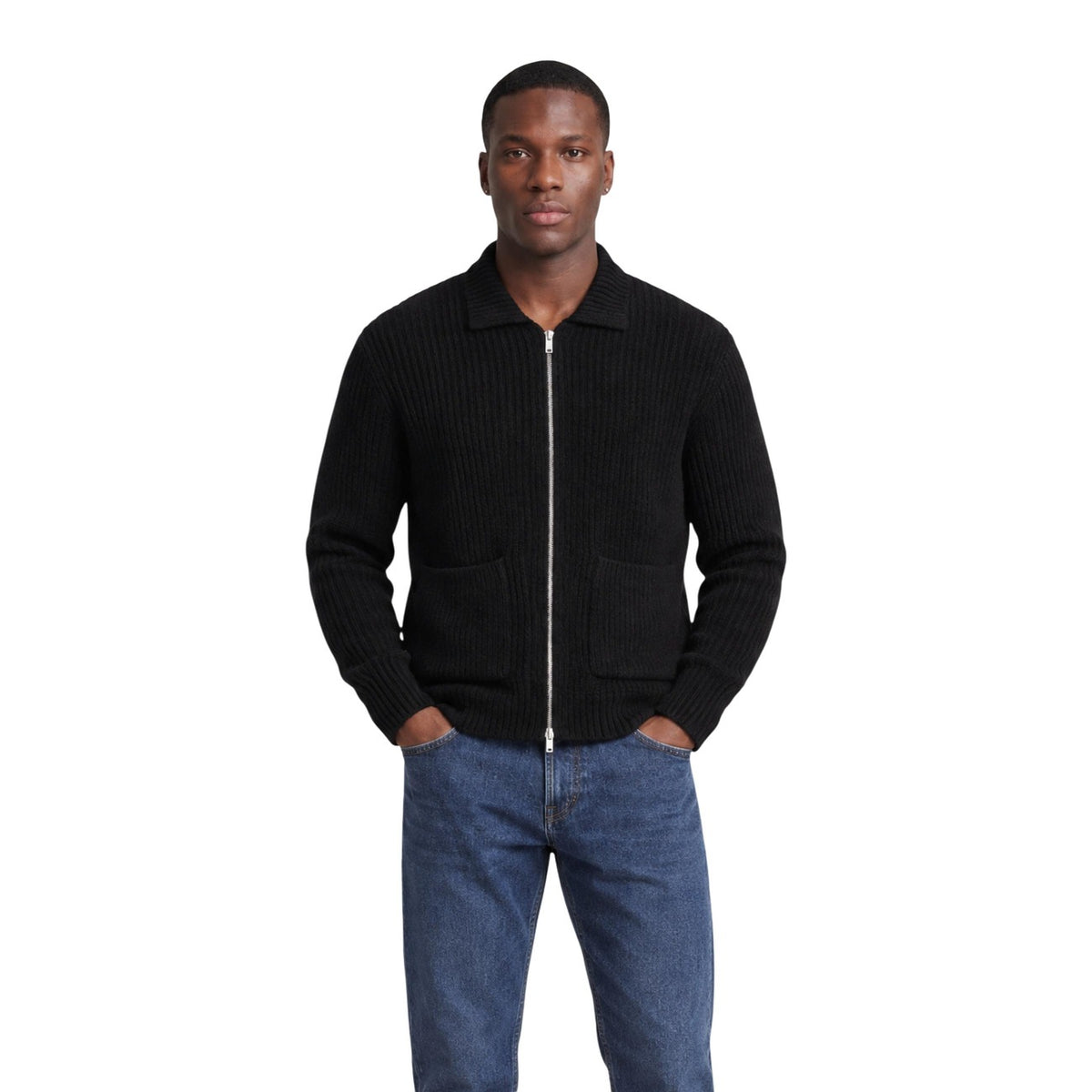 Cardigan uomo Only & Sons con zip – Maglione relaxed fit in cotone e lana 22039392.