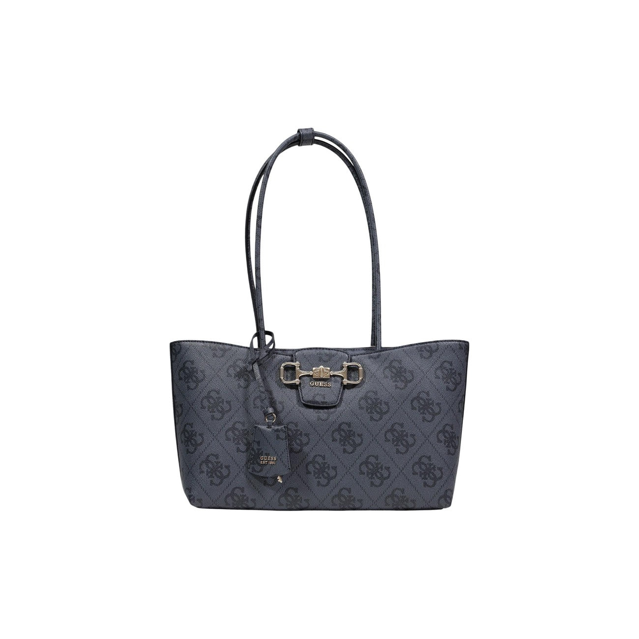Guess Borsa nera grigia JANIE LOGO GIRLFRIEND CARRYALL 40x22x11 cm Donna