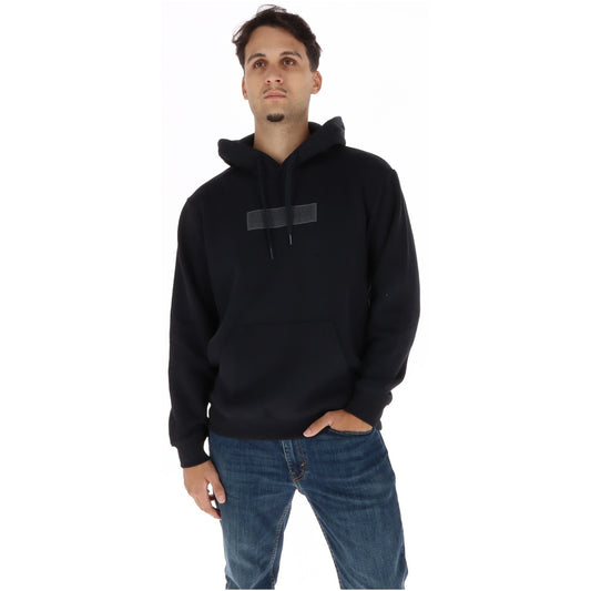 Felpa uomo Napapijri Box Logo nera con cappuccio – Felpa oversize con tasca a marsupio Napapijri NP0A8BLT9411.