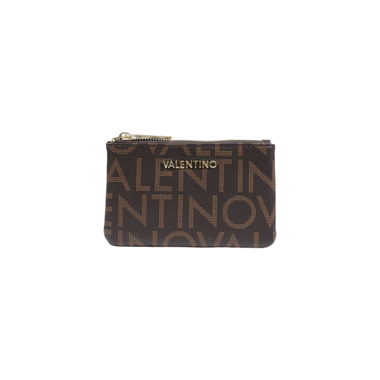 Valentino Bags Portafoglio Donna Nero con Stampa Cerniera Tasche Interne - Portafoglio Poliuretano 15x9.5x1cm