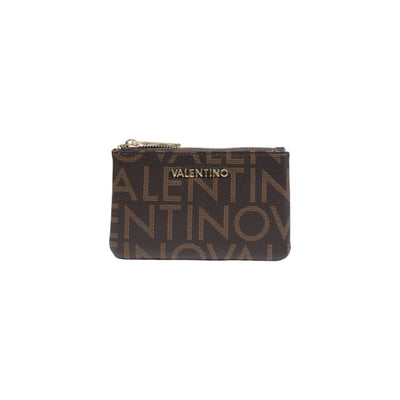 Valentino Bags Portafoglio Donna Nero con Stampa Cerniera Tasche Interne - Portafoglio Poliuretano 15x9.5x1cm