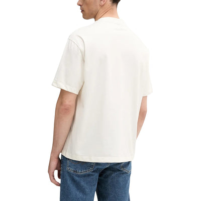 Calvin Klein Jeans T-Shirt Uomo Beige Stampa Manica Corta Scollo Tondo Cotone 100% Autunno Inverno LV04RC225G