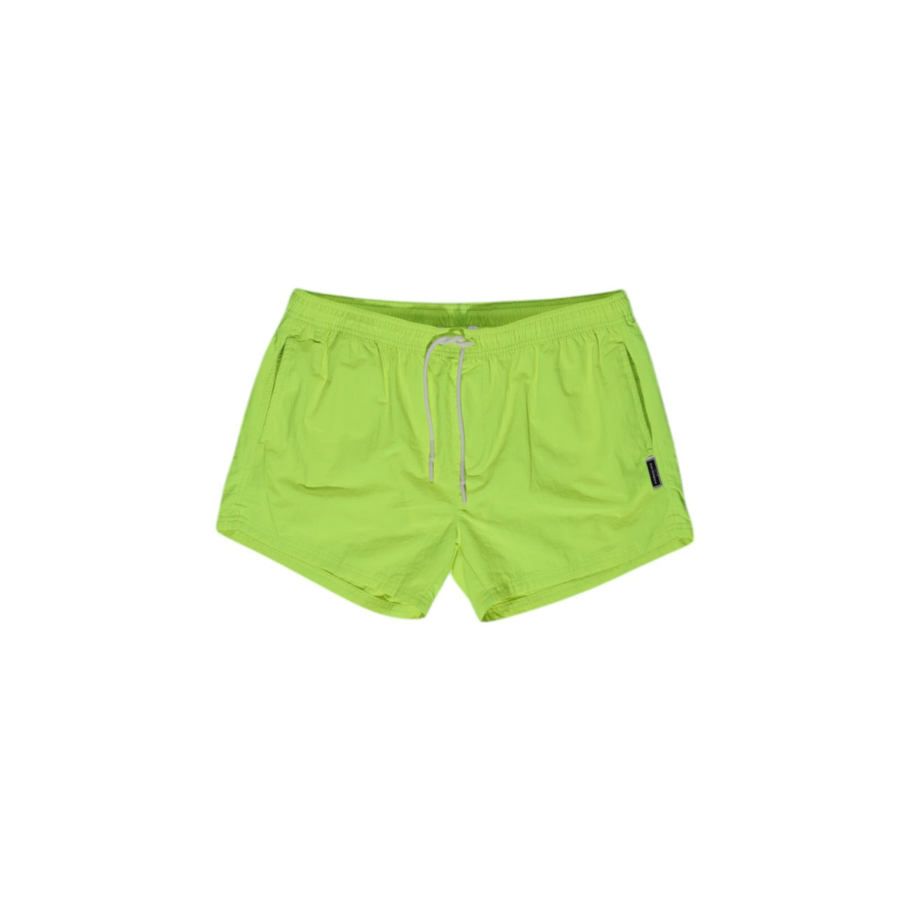 Costume Hamaki-ho BM39H; 100% Poliestere. Colore giallo fluo, asciugatura rapida, vita con coulisse. Boxer mare uomo leggero e resistente per la PE26.