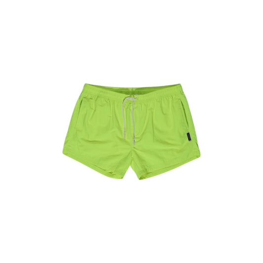 Costume Hamaki-ho BM39H; 100% Poliestere. Colore giallo fluo, asciugatura rapida, vita con coulisse. Boxer mare uomo leggero e resistente per la PE26.