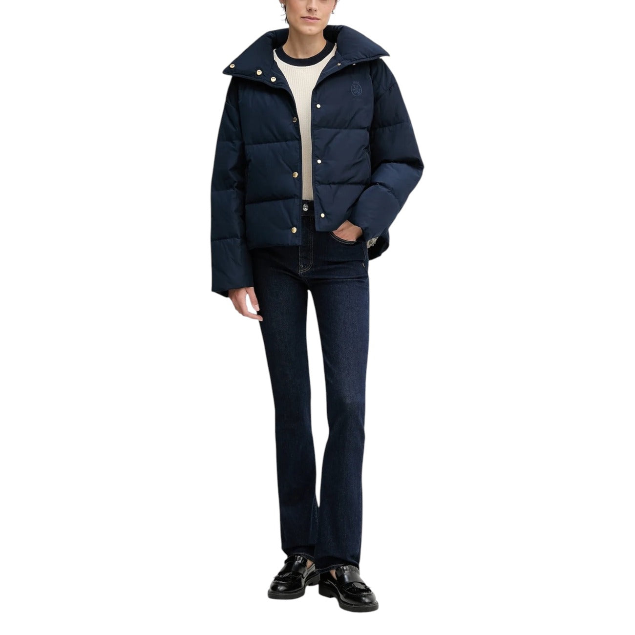 Calvin Klein Jeans Jeans Donna Blu con Zip Bottone - Jeans Cotone Organico Tasche