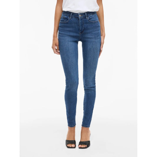 Jeans skinny donna Vila Clothes Medium Blue Denim – Jeans blu medio elasticizzati a vita media Vila 14109258.