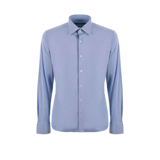 Rrd Camicia Uomo Azzurro Manica Lunga Bottoni 100% Cotone Primavera/Estate V_30964