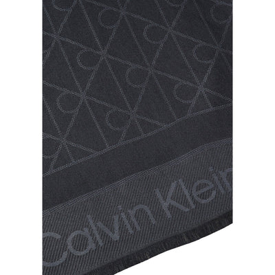 Calvin Klein Sciarpa Uomo Nera con Stampa - Sciarpa Invernale Modal 115x118cm