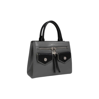 Replay Borsa Donna Grigia a Mano e Tracolla Tasche Interne ed Esterne - Borsa Poliestere 26x21x10cm