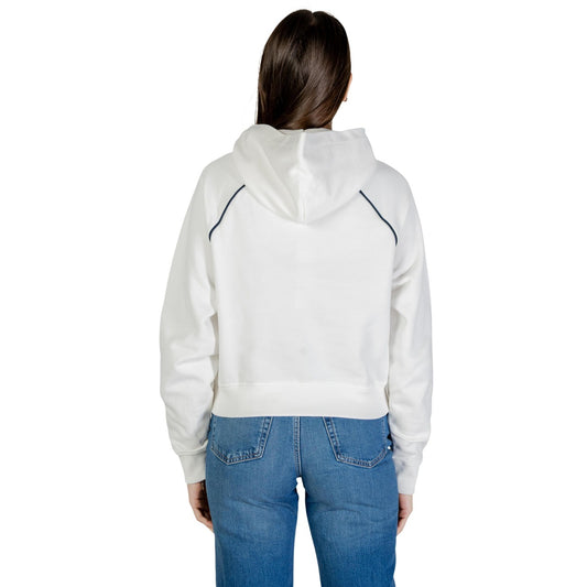 Felpa Relaxed Tommy Jeans; Bianco. 100% Cotone Organico. Cappuccio, maniche raglan, dettagli a contrasto. Vestibilità comoda, stile eco-friendly e iconico. Posteriore 