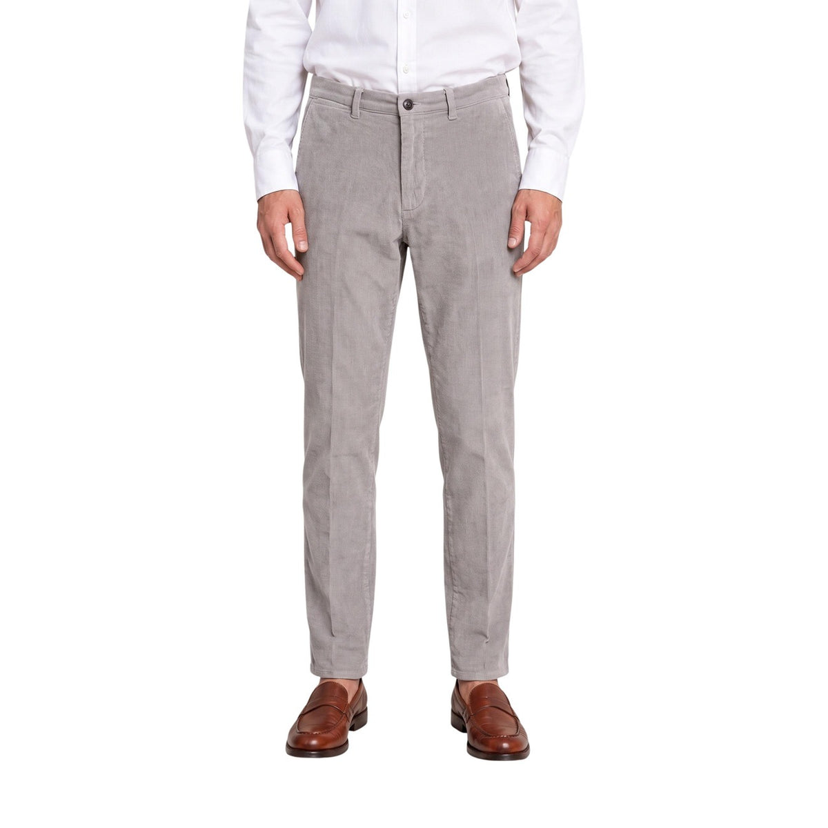 Pantaloni uomo Borghese Aurelio slim fit – Pantalone elegante casual cotone AURELIO 6WPA21 26VL127. Grigio 