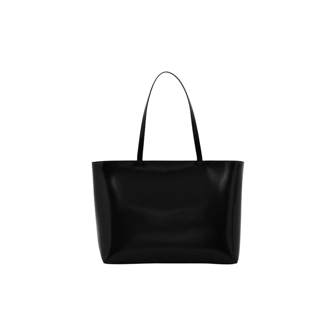 Borsa Tote donna Tommy Hilfiger; 100% Poliuretano Nero. Chiusura con cerniera, manici lunghi a spalla, logo piccolo frontale. Capiente, resistente e ideale per il lavoro. Posteriore 
