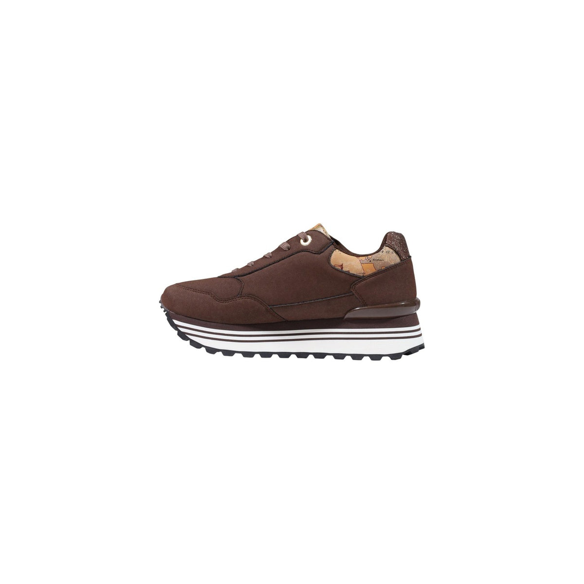 Sneakers marroni donna Alviero Martini Prima Classe – Scarpe platform Geo Classic con tacco lucido N 2559 1269.