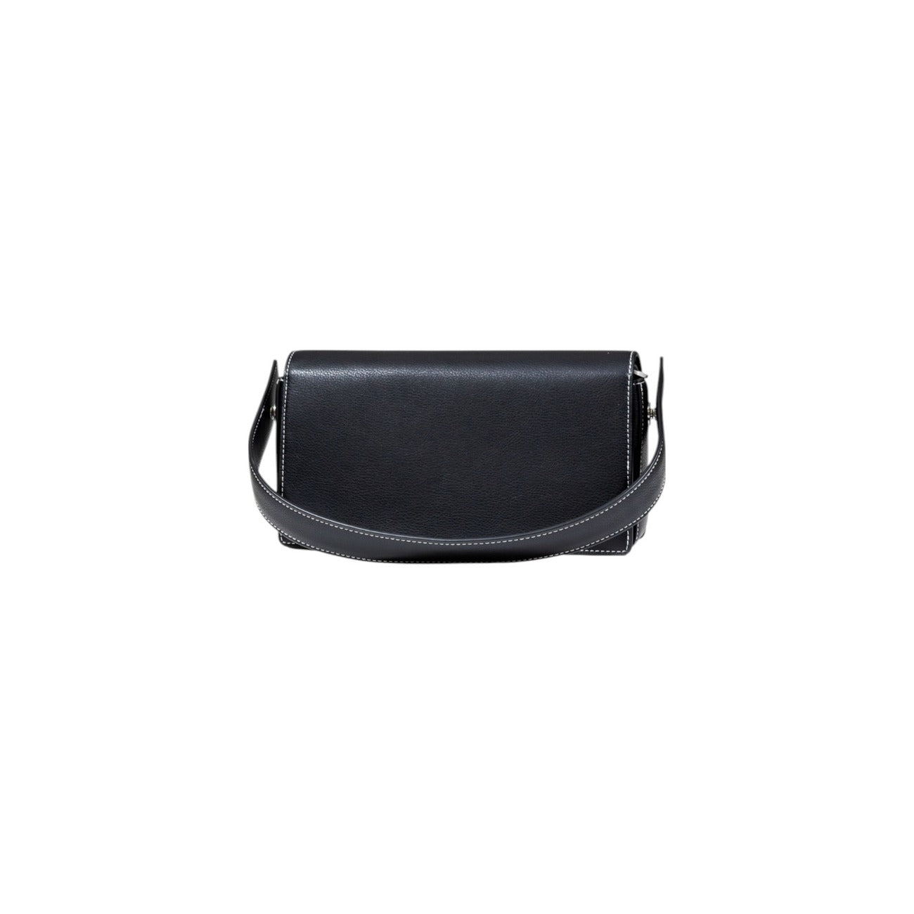 Karl Lagerfeld Jeans Women's Black Handbag - Faux Leather Bag with Buttons and Pockets, 15x26x7cm
