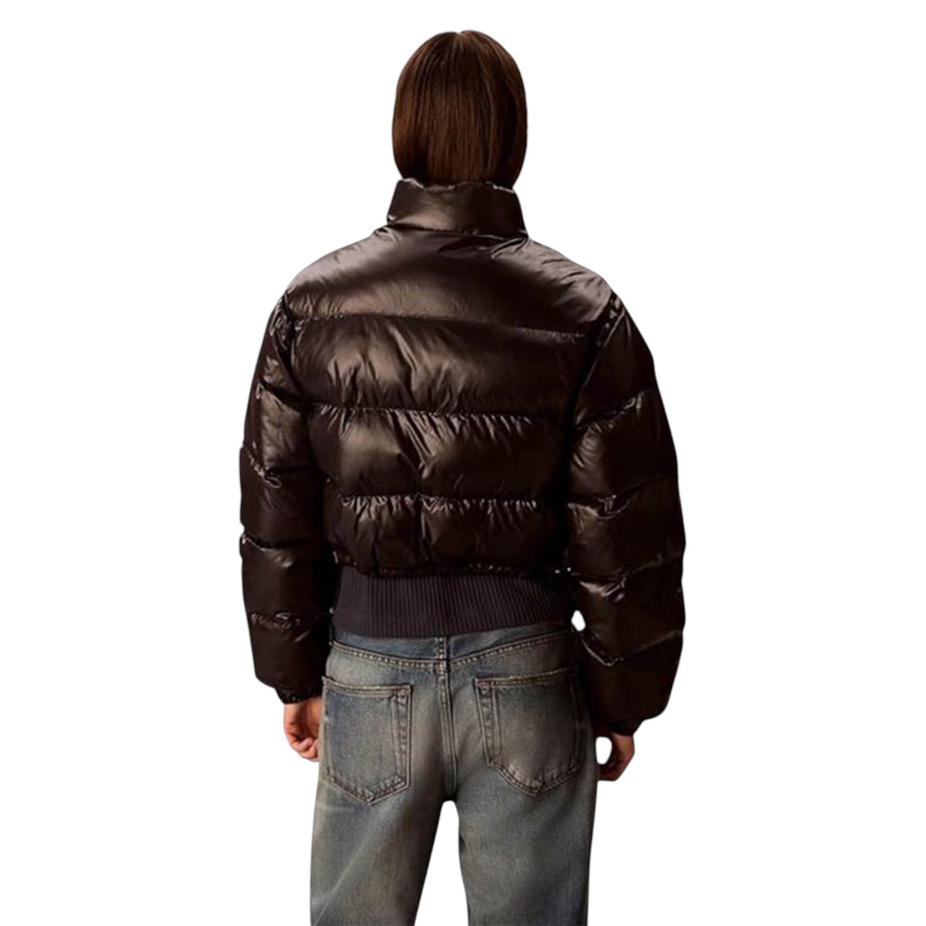 Calvin Klein Jeans Giubbotto Donna Nero con Cerniera Maniche Lunghe Scollo Alto Tasche Anteriori - Giubbotto Poliammide