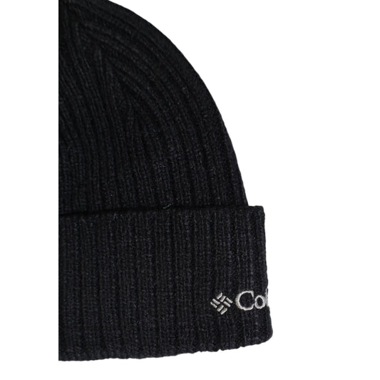 Berretto verde nero unisex Columbia 1464091. Cappello da cuffia da montagna e camminata in maglia a coste morbida con risvolto e patch logo Columbia.