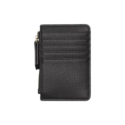 Valentino Bags Portafoglio Donna Nero con Cerniera - Portafoglio Poliuretano 8.5x13x1cm