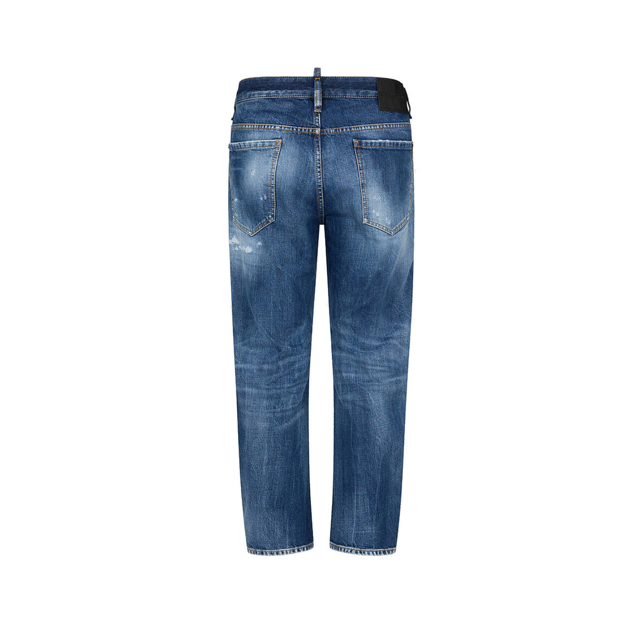 Dsquared2 Jeans Uomo Blu Effetto Consumato in Cotone 35% Poliestere 65% con Zip e Bottone Tasche Anteriori e Posteriori V_30771