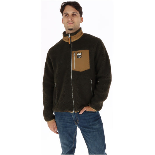 Giacca pile uomo Superdry Mountain marrone – Pile sportivo con zip e tasche Superdry M2014575A.