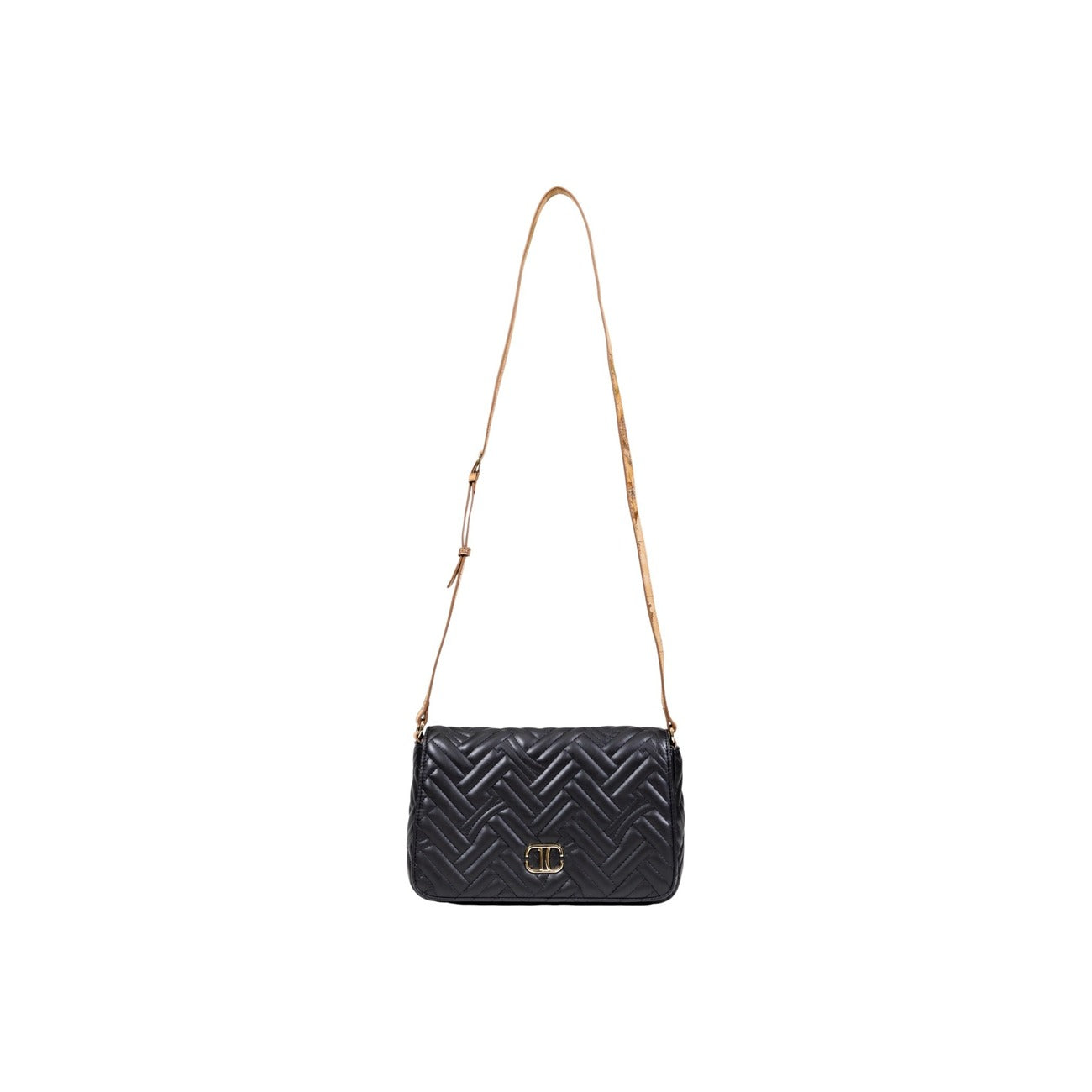 Alviero Martini Prima Classe Women's Shoulder Bag in Black - Iconic Geo Print