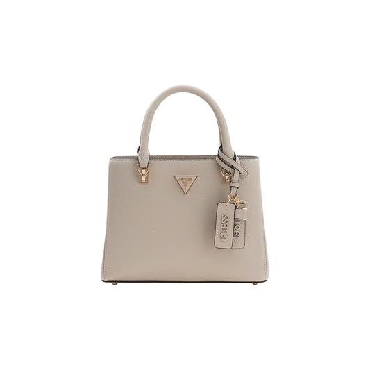 Borsa Guess donna grigia tasca interna a mano 100% poliuretano 25x19x12 cm - vista frontale
