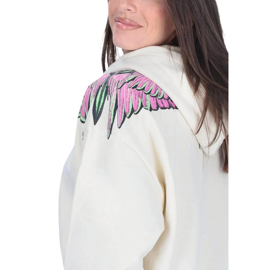 County of Milan Women's White Hoodie 25ICM30000 - 100% Cotton