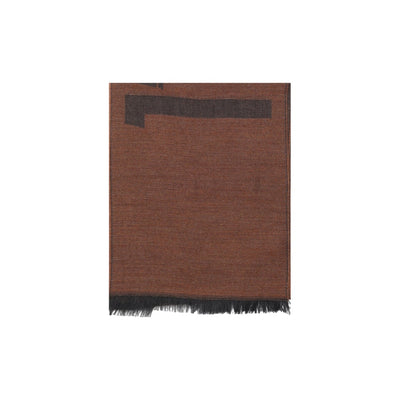 Alviero Martini Prima Classe Sciarpa Donna Marrone con Stampa - Sciarpa Viscosa Acrilico Lana 176x34cm