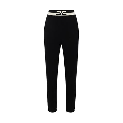 Pantaloni sportivi Donna Elisabetta Franchi Neri Viscosa - Eleganza Italiana