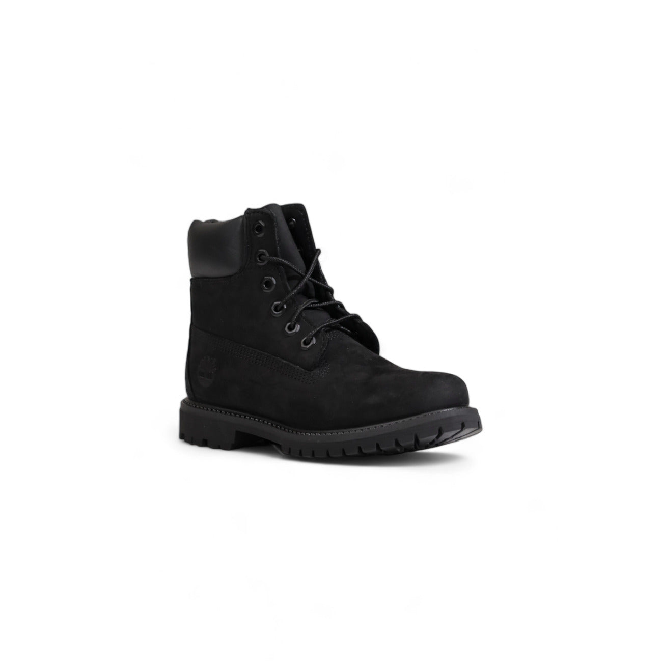 Timberland Stivali Donna Neri con Lacci Suola in Gomma Rivestimento in Pelle Stivaletti in Pelle 80% Tessuto 10% Altre Fibre 10% Autunno/Inverno TB08658A001