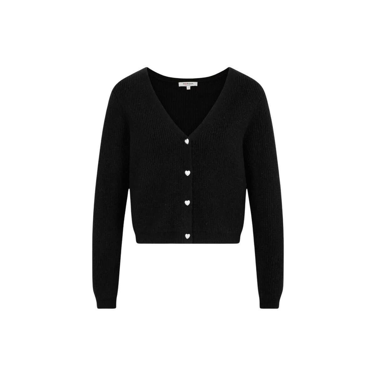 Cardigan donna Morgan De Toi nero – Maglia elegante mezza stagione con scollatura schiena 242-MIMO.
