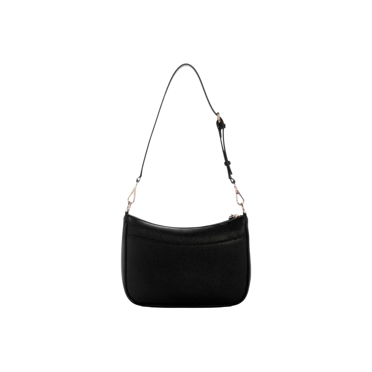 Guess Isola Shoulder Bag nero HWBG99, borsa media con chiusura a zip e logo gold; struttura resistente e design pulito con interni organizzati e dettagli metallici dorati. Vista posteriore