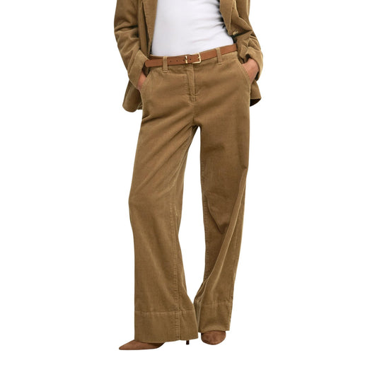 Pantaloni cammello donna Jacqueline De Yong – Pantaloni wide leg cotone organico JDY 15382888.