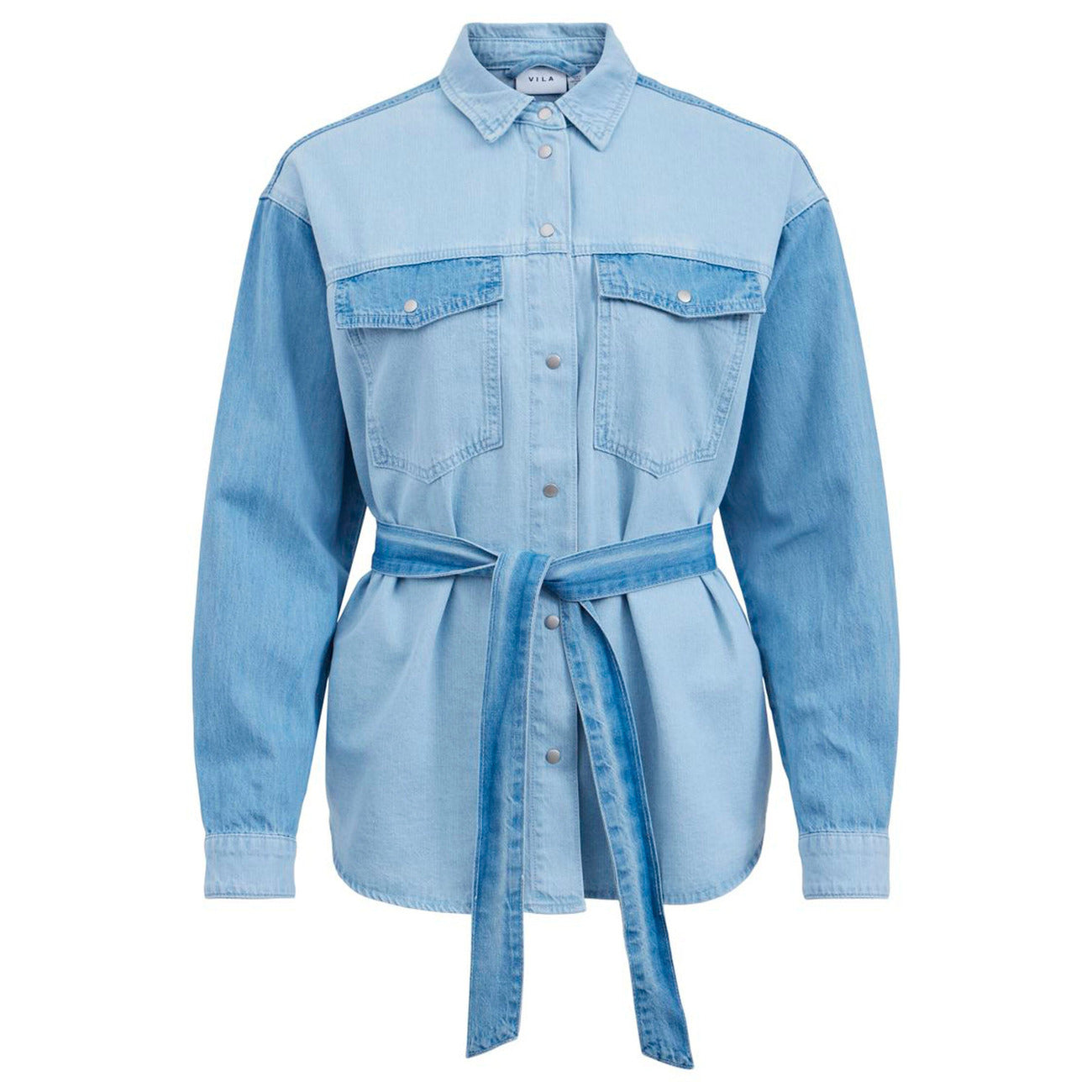 Vila Clothes Camicia di jeans manica lunga Donna