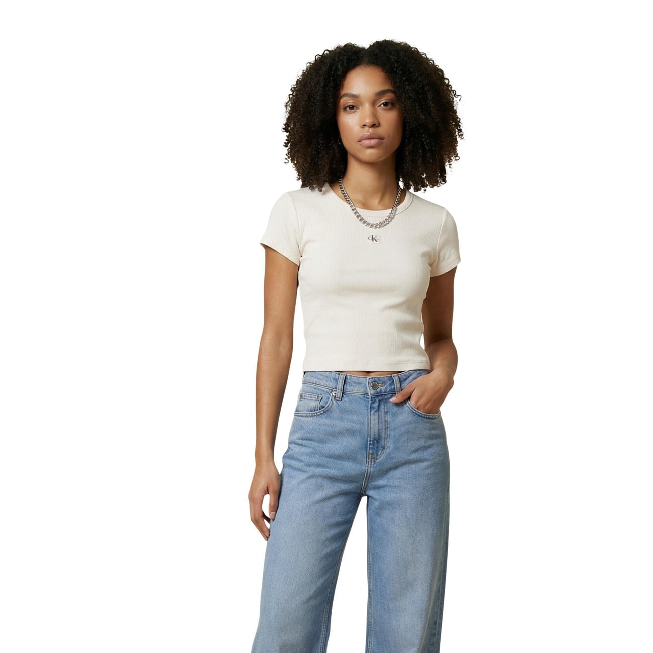 Calvin Klein Jeans T-Shirt LABEL BABY TEE maniche corte Donna LV047C200G