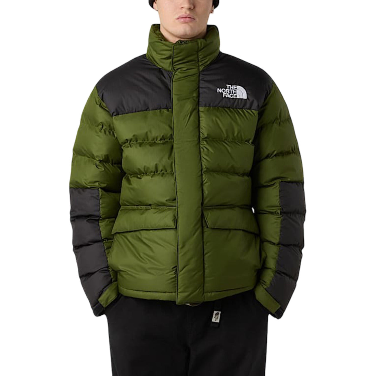 The North Face Giubbotto Uomo Verde con Zip Bottoni Automatici Tasche Anteriori - Giubbotto Poliestere
