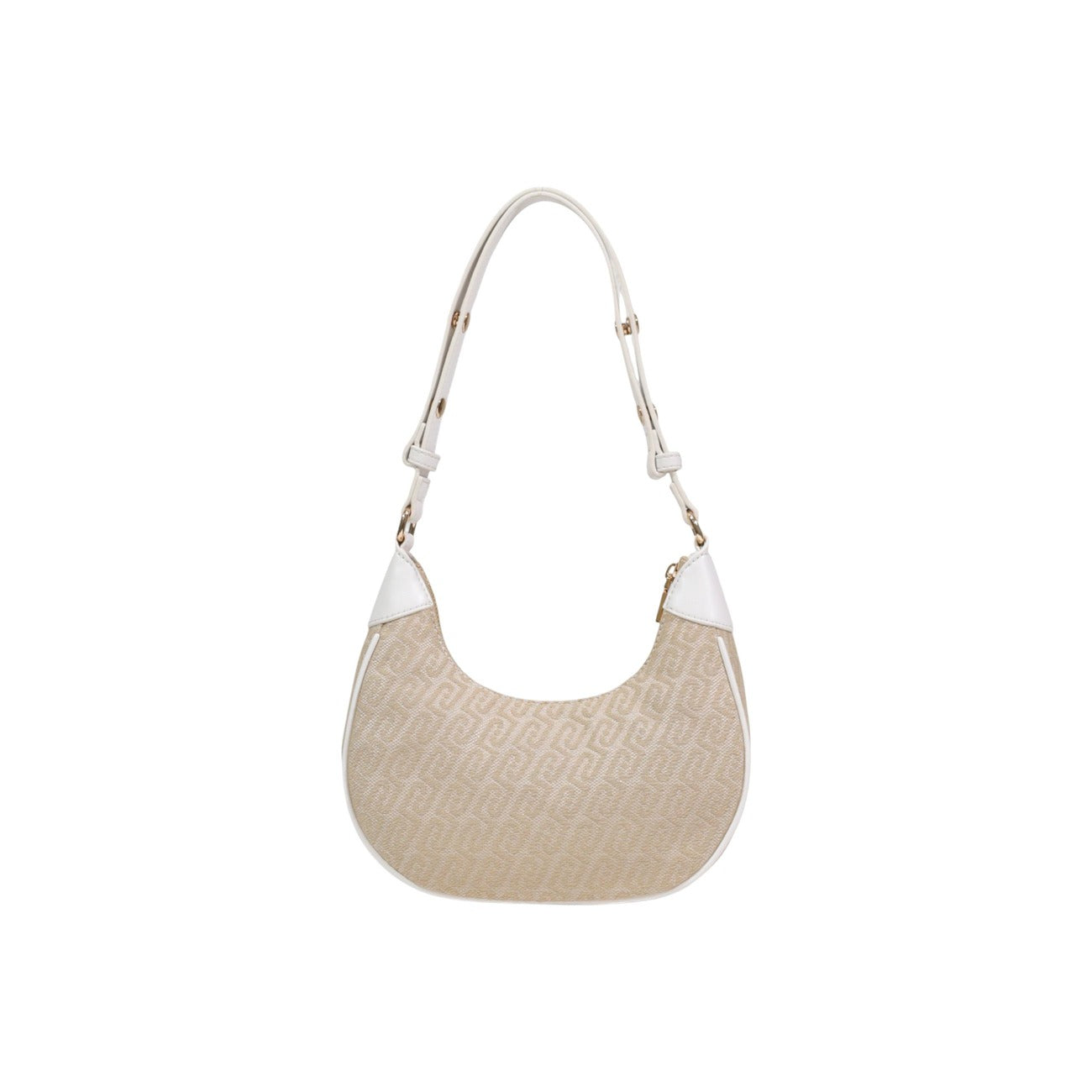 Borsa Hobo Liu Jo S; 100% Poliestere. Silhouette a mezzaluna, logo in rilievo, tracolla regolabile. Borsa donna piccola, leggera e di tendenza. Posteriore 